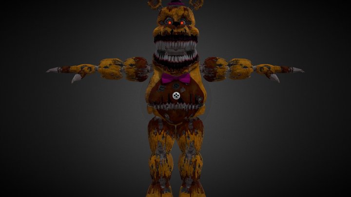 FNAF Help Wanted  Nightmare Fredbear - Download Free 3D model by Xoffly  (@Xoffly) [6a21e74]
