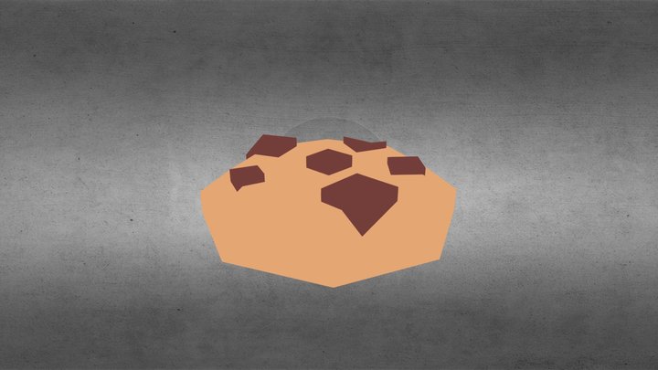 Low poly cookie 3D Model