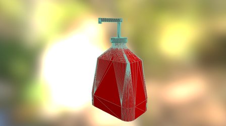Soap Bottle Red 3D Model