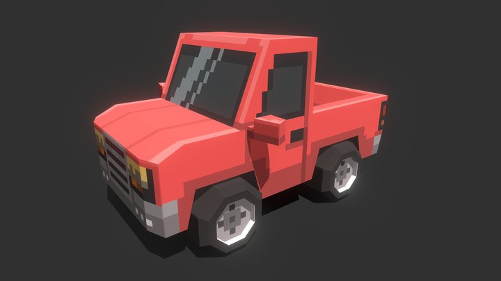 low poly truck 3D Model