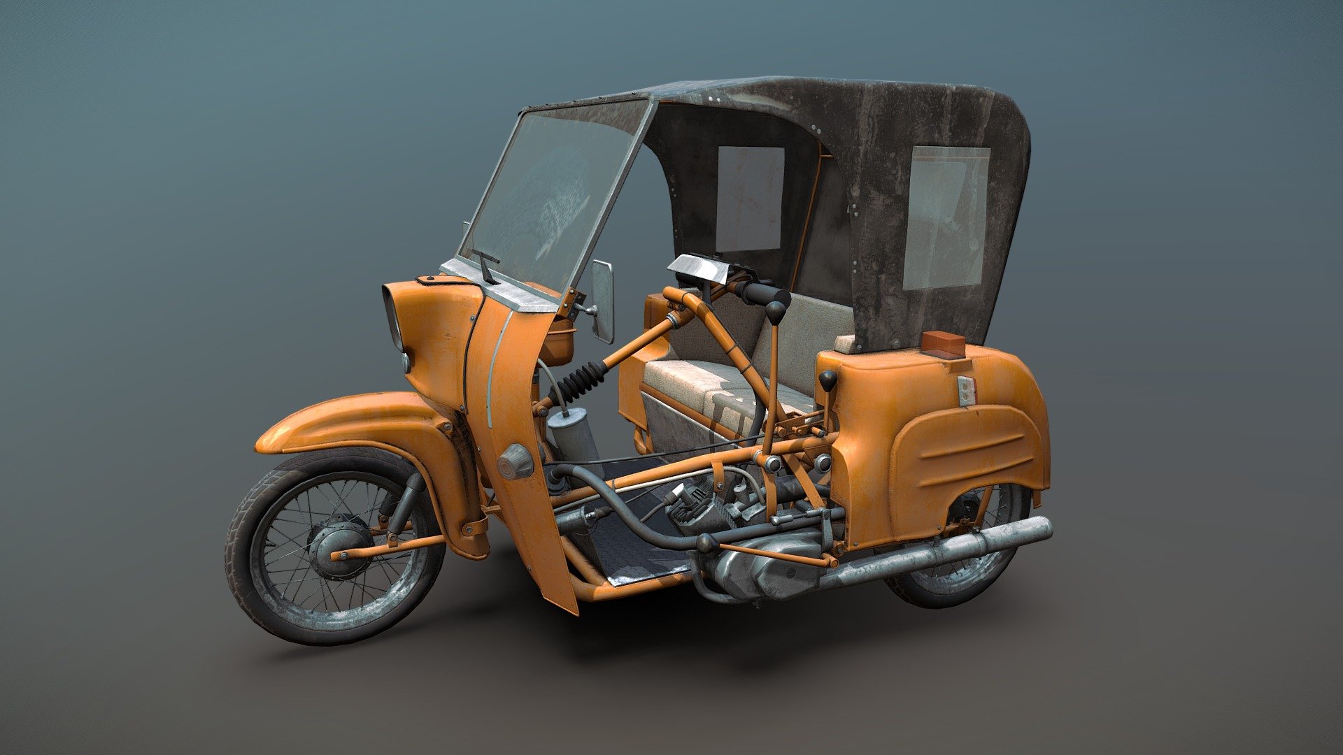 Simson Duo Motorcycle Baked - 3D model by alzarac (@alzarac) [d38afff]