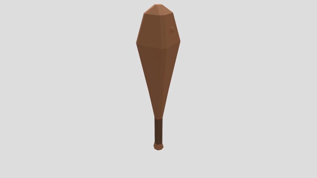 low poly Wooden Club