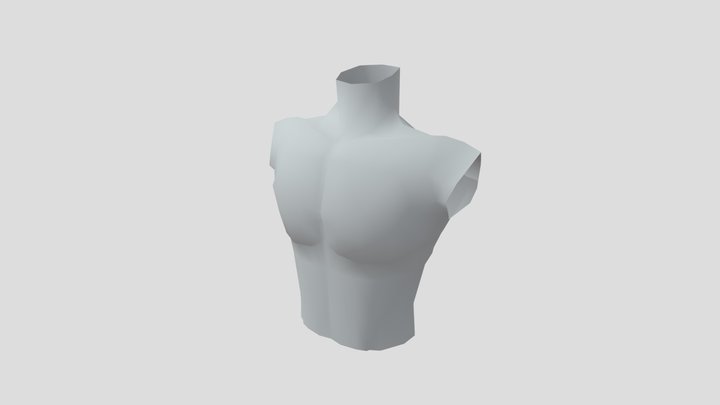 Man Upper Body 3D Model