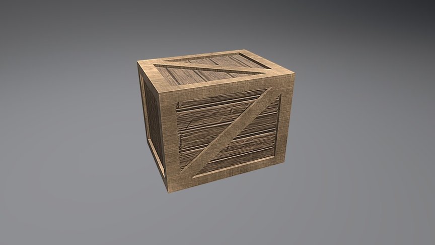 Crate — Sketchfab embed 3D viewer