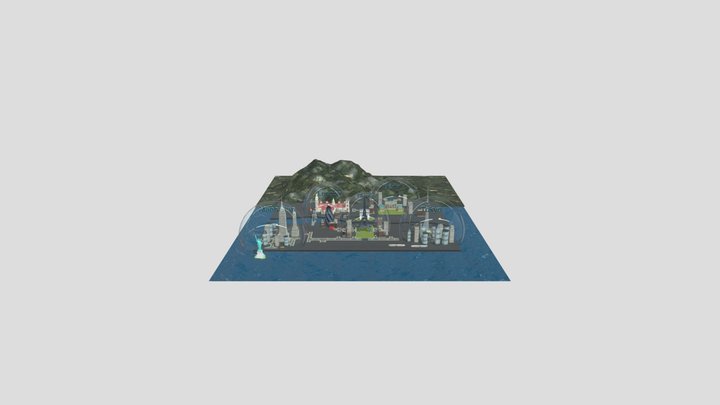 World Map 3D Model