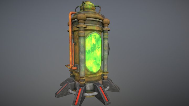 Radioactive Laboratory Capsule 3D Model