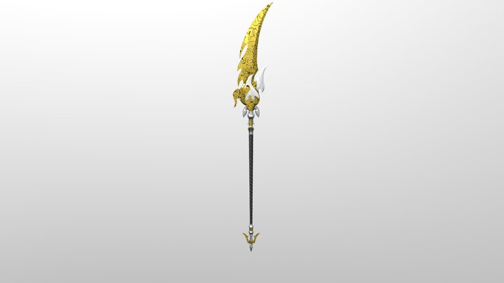 Lion's Bane Polearm 3D Model