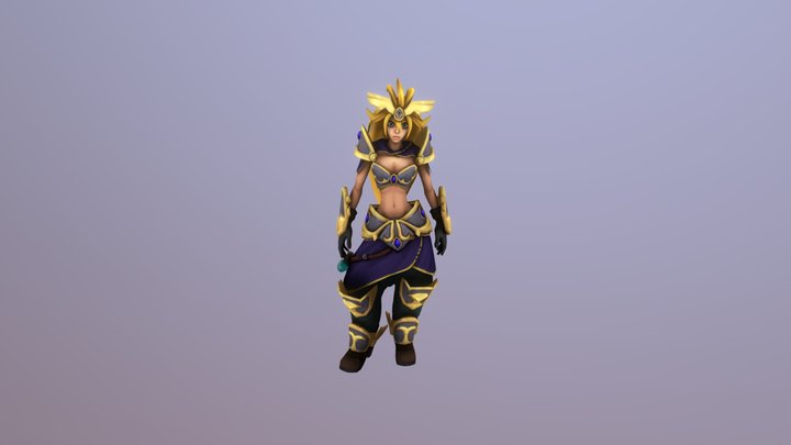 Female Paladin 3D Model