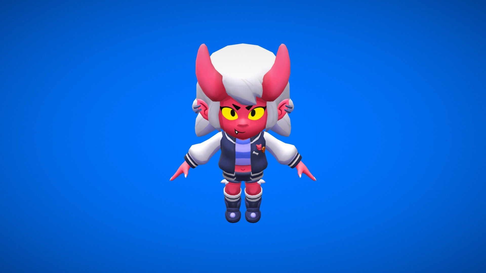 Bravl Stars skin Bibi - 3D model by aplecot [d390287] - Sketchfab