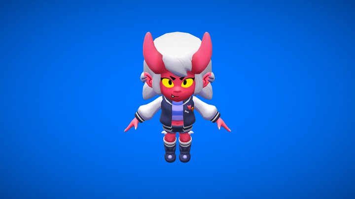 Bravl Stars skin Bibi 3D Model