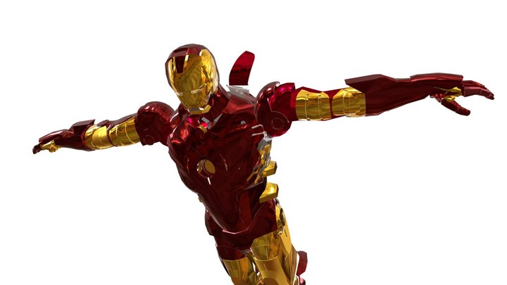 Iron Man Shiny 3D Model