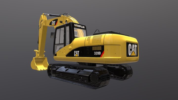 Excavator Caterpillar 320d 3D Model
