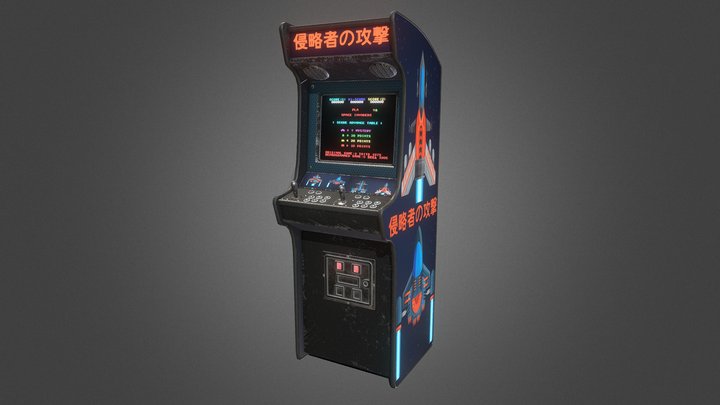 Arcade Game - Space Invaders 3D Model