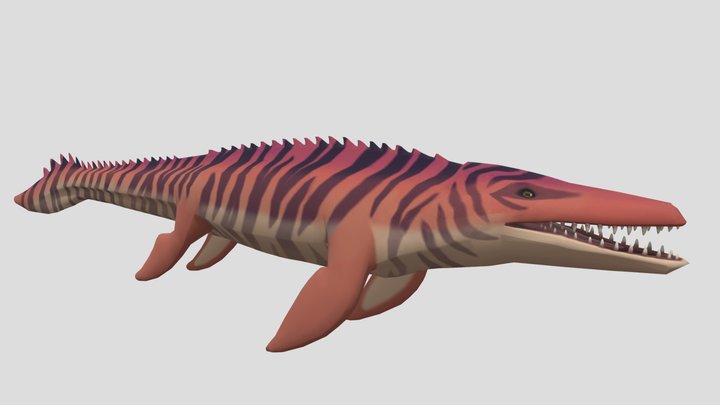 Tropical Mososaurus 3D Model
