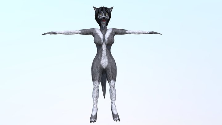 Grey Were Female 3D Model