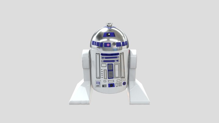 Lego R2D2 Minifigure 3D Model