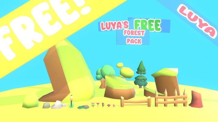 🌲 Luya's LITE Forest Pack! 3D Model
