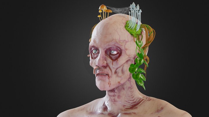 Blooming zombie 3D Model