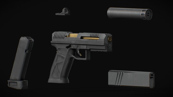 Free - Futuristic G17 Kit 3D Model