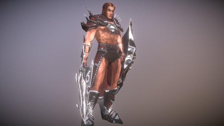 3DRT - Fantasy Warrior 3D Model