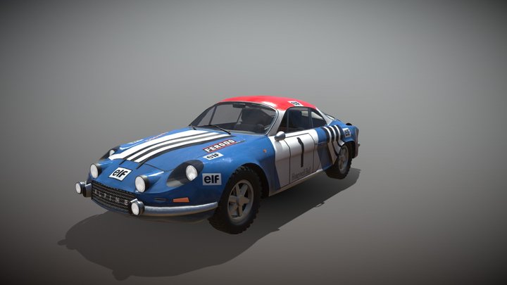 Renault Alpine A110 lowPoly 3D Model