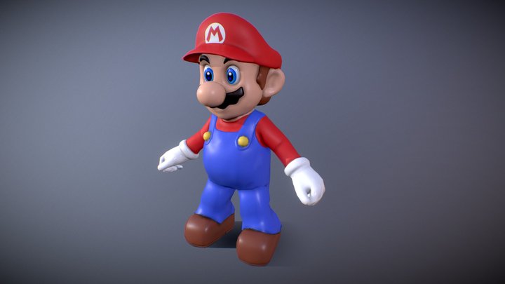 Classic Super Mario 64 3D Model