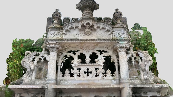Quinta da Regaleira: sculptural bench 3D Model