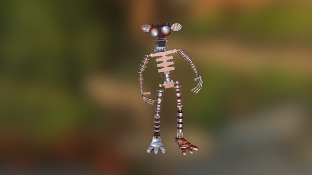 FNAF 2 Endoskeleton Rig (CYCLES) 3D Model