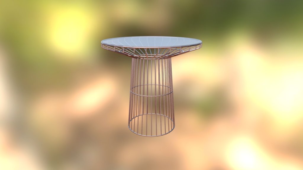 Φ75x104cm Wire Table - 3D model by lexufur [d39e3c3] - Sketchfab