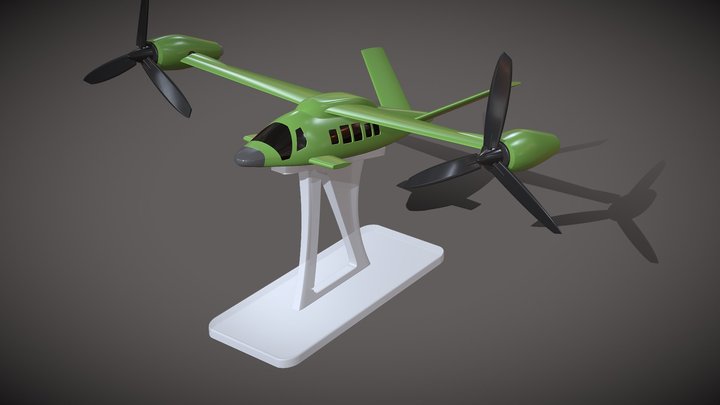 Vtol military aircraft 3D Model