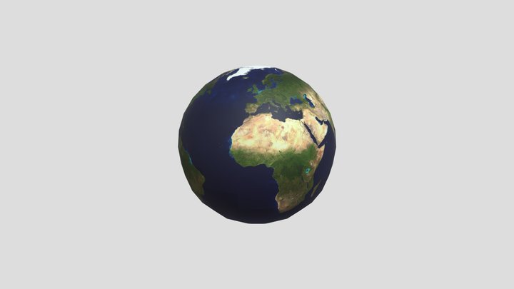 Sphere Earth F 3D Model