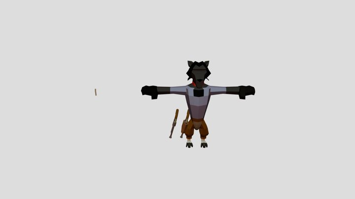 Lou, the Outlaw (Low-Poly) 3D Model