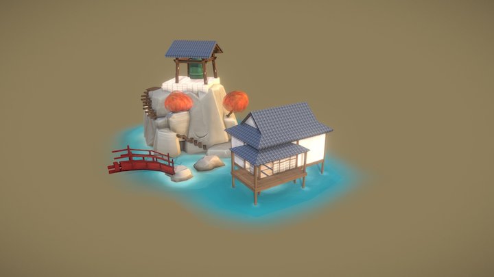 Stylized Building-Historical Style-LOWpoly (WiP) 3D Model