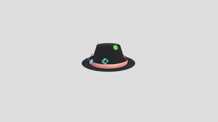 Poker Hat 3D Model