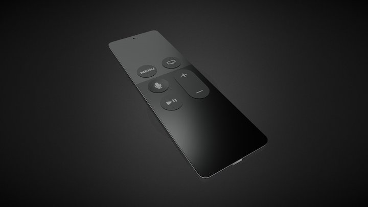 Apple TV Remote 3D Model