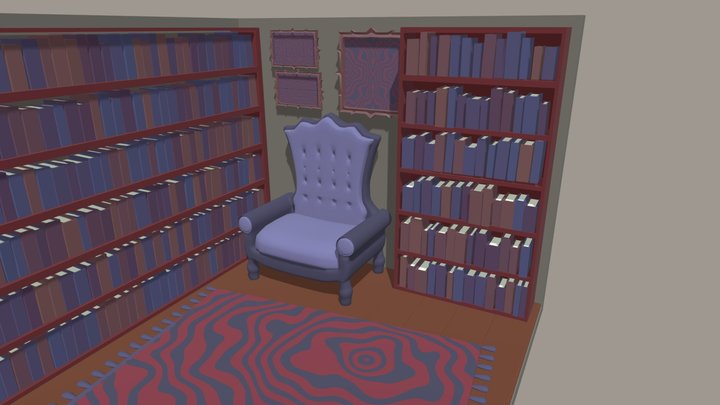 room library 3D Model