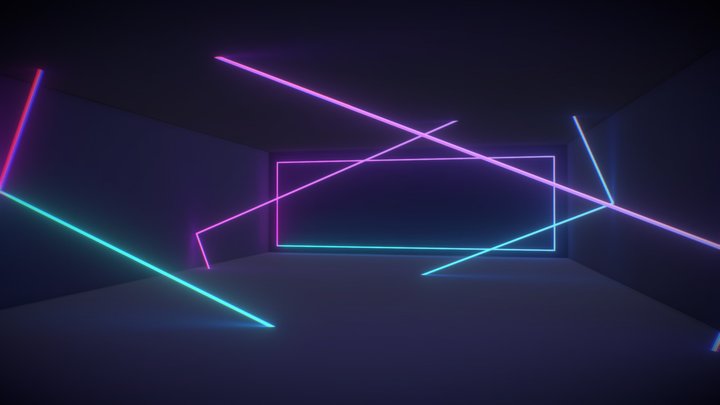 Neon Lobby 2 3D Model
