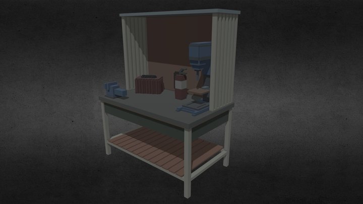 Rust Level 2 WorkBench 3D Model