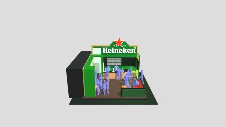 Heineken Booth 3D Model