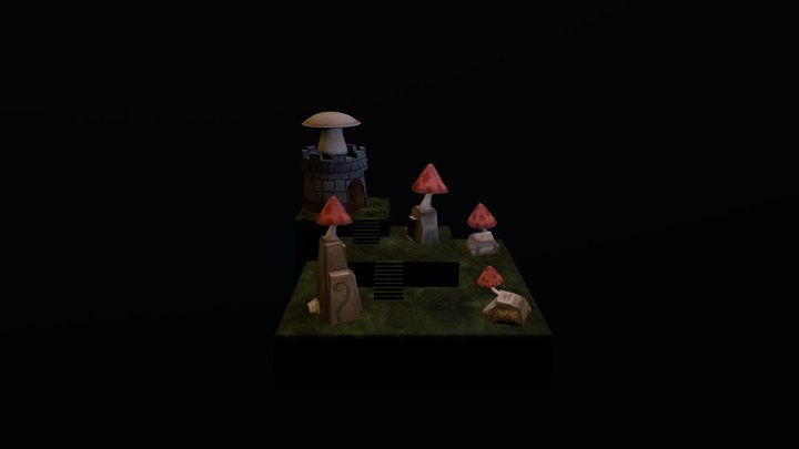 Hongos Nocturnos FBX 3D Model