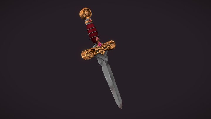 [STUDENT WORK] Black Rose Dagger 3D Model