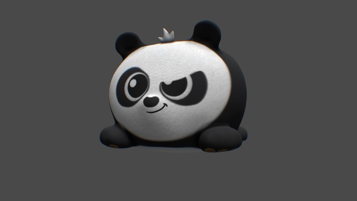 Plush Panda Po 3D Model