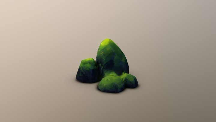 Ghibli-esque rocks 3D Model