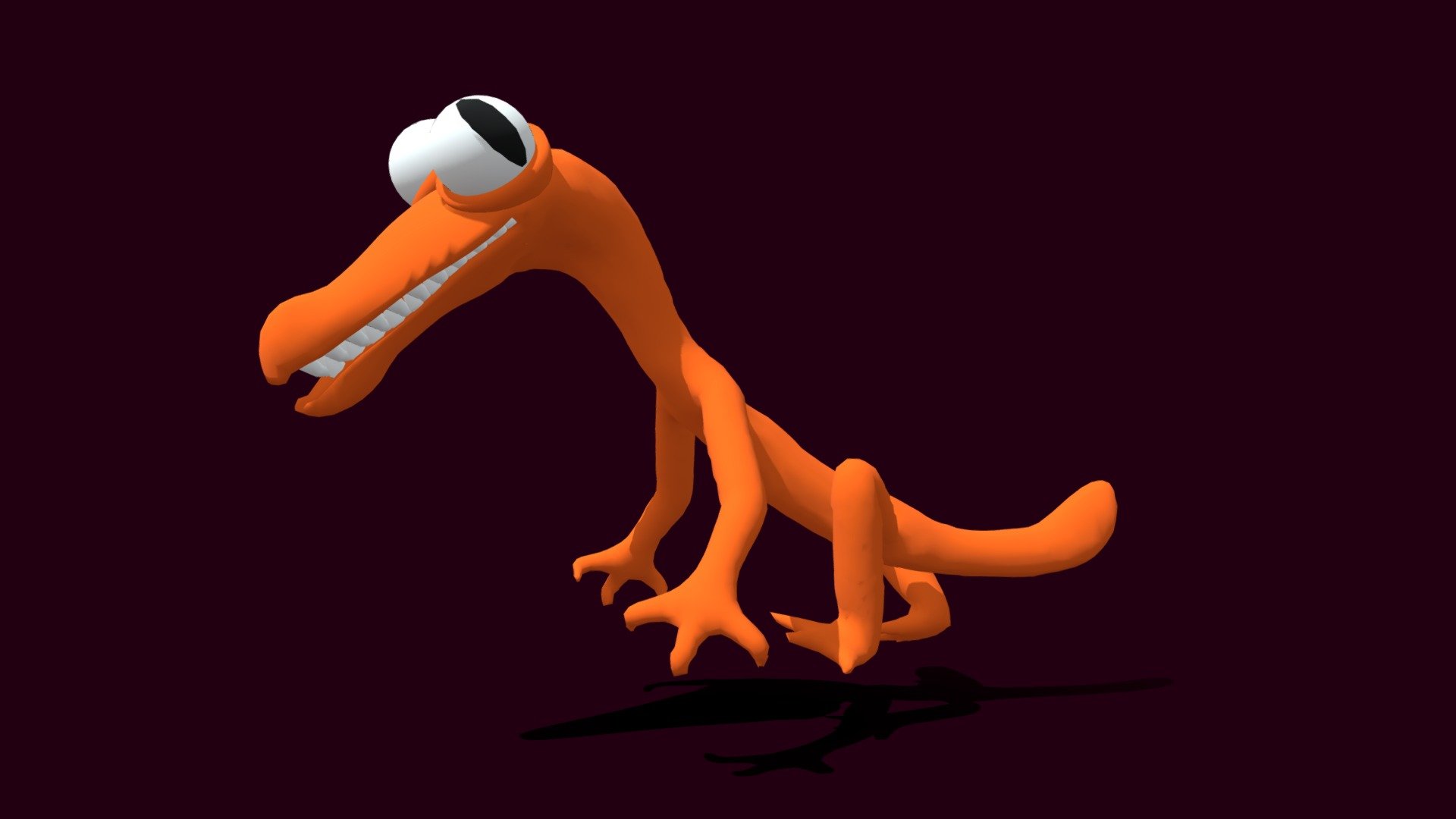 Orange from rainbow friends (rigged) - Download Free 3D model by