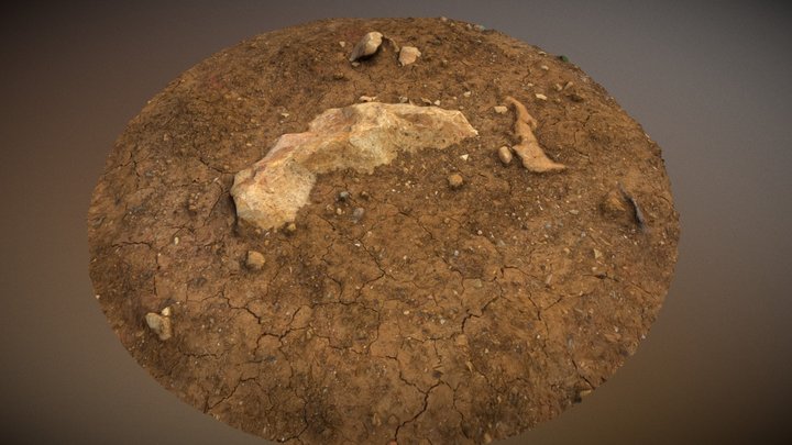 Rock Sand Lowpol17 457face 3D Model