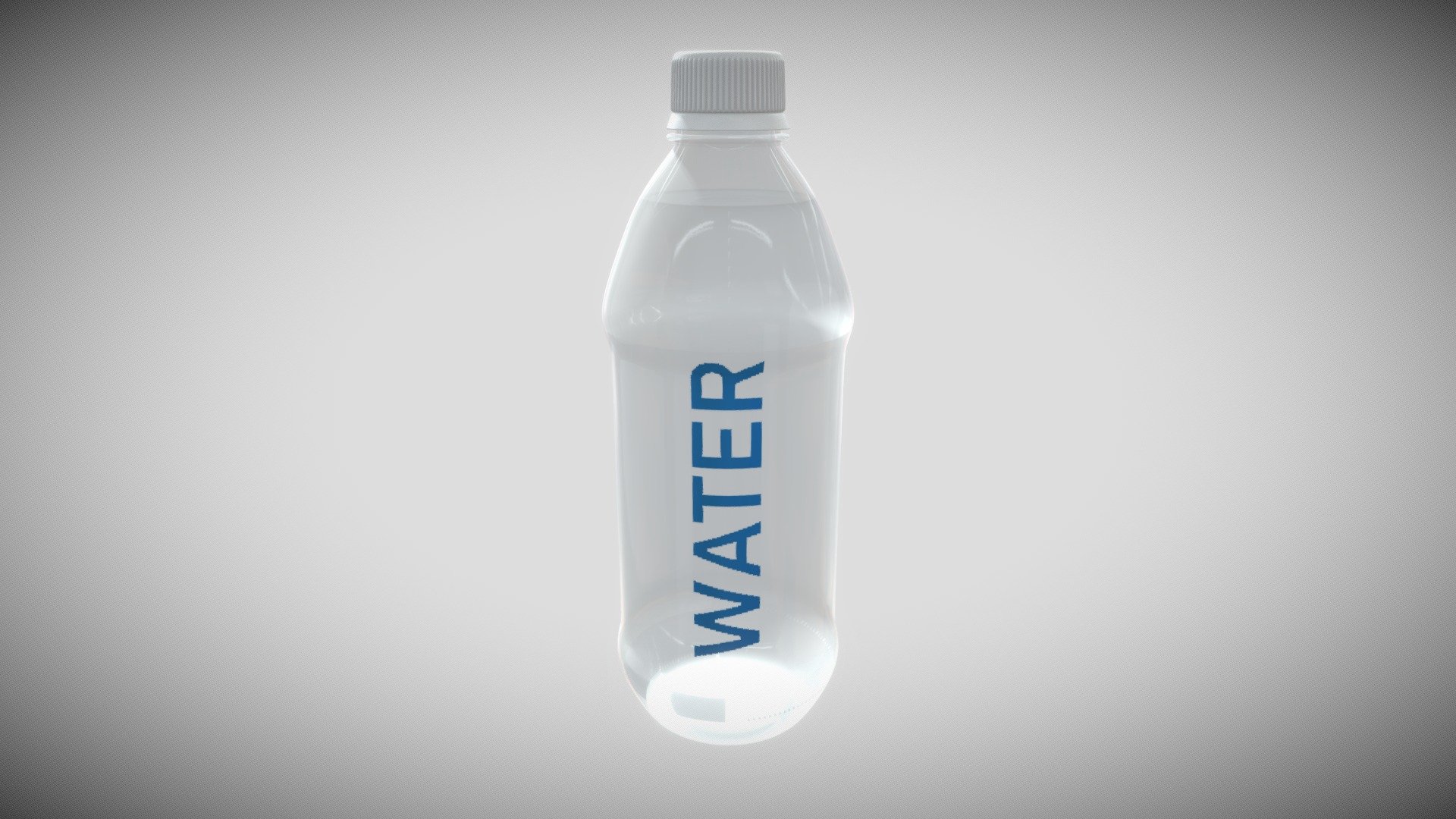 Plastic bottle with clear water