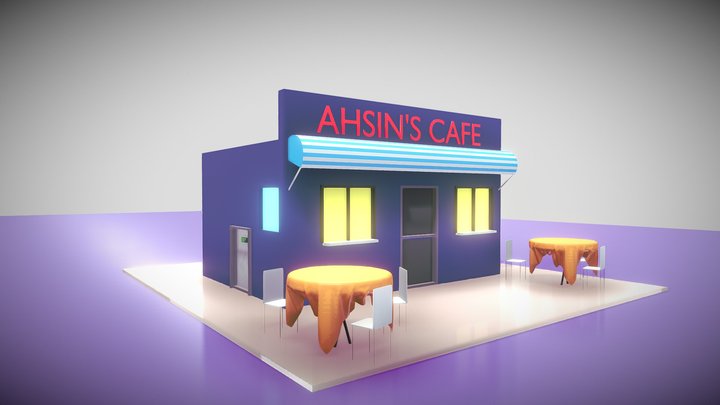 Simple Coffee Shop 3D Model