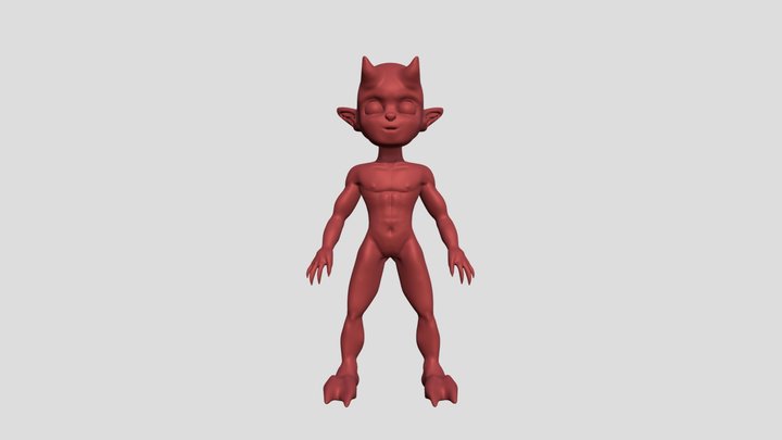 3D Devil Sculpt 3D Model