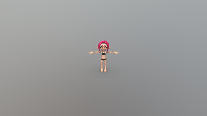 Octoling girl 3D Model