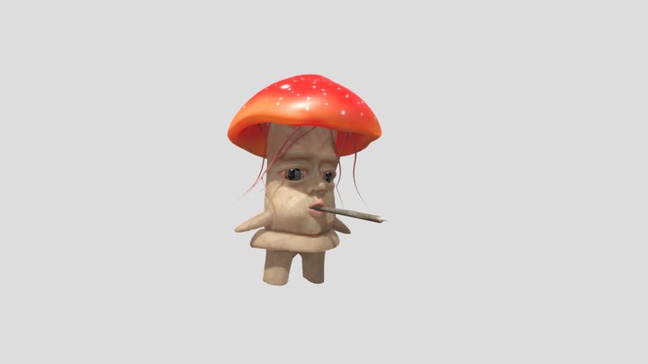 High Mushroom Smoking weed 3D Model